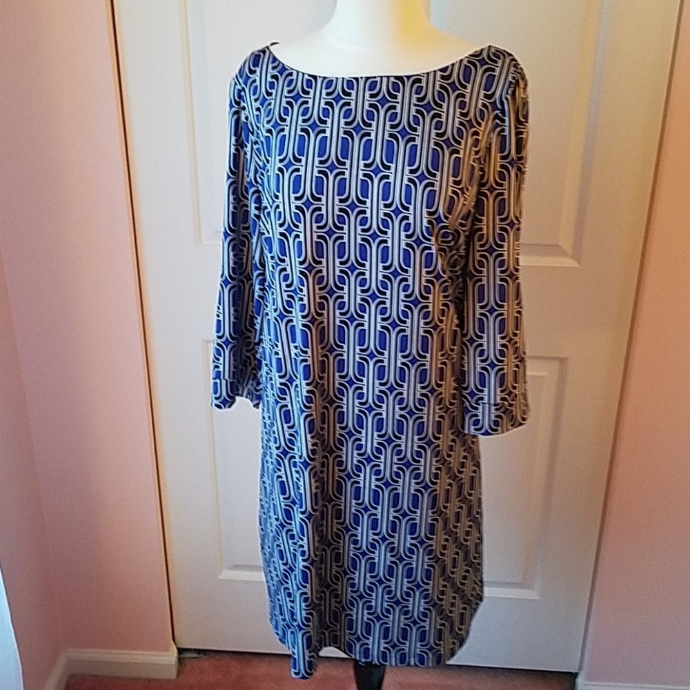 Motherhood Maternity Blue Dress with black detail